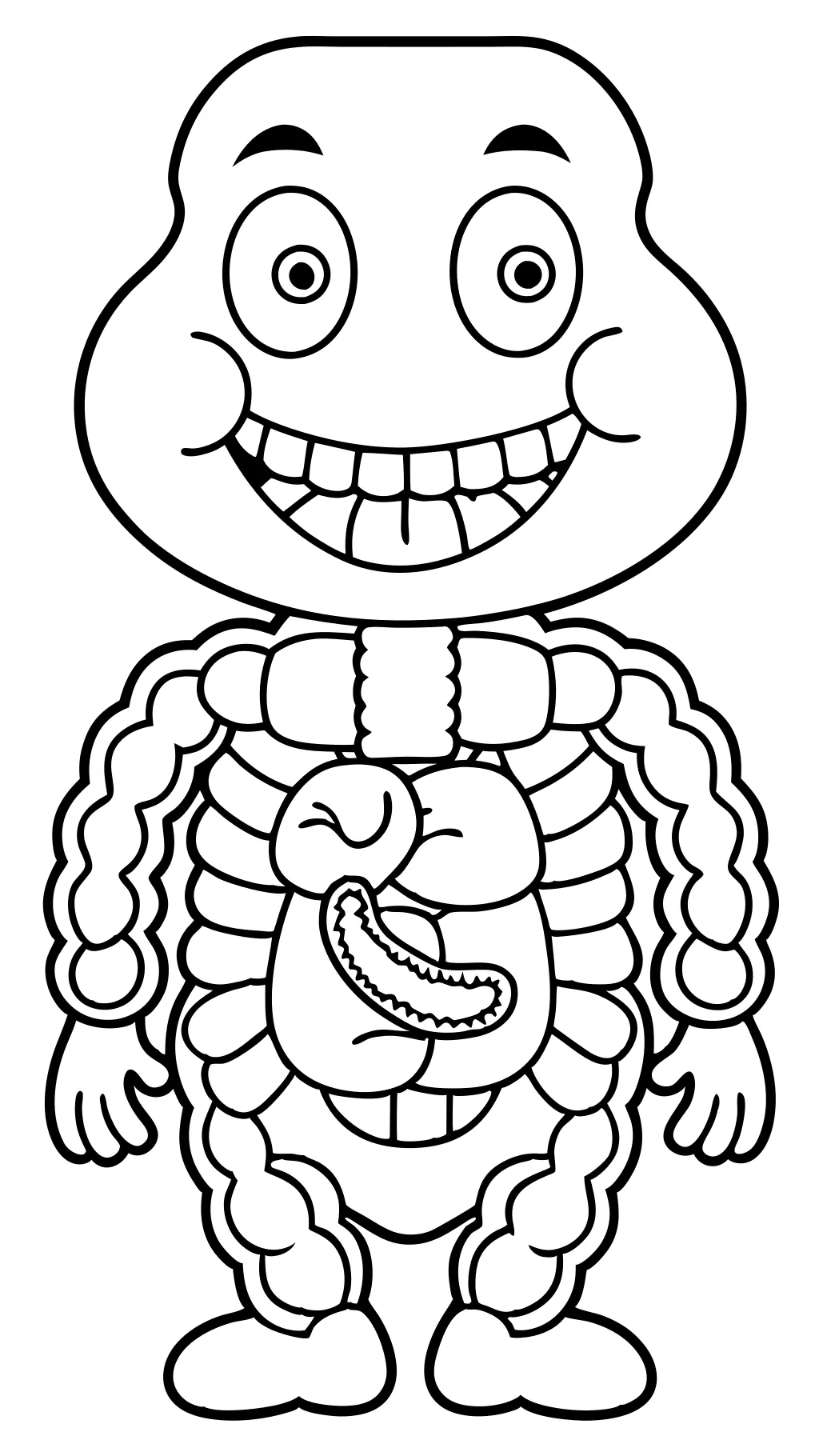 coloring pages of the digestive system